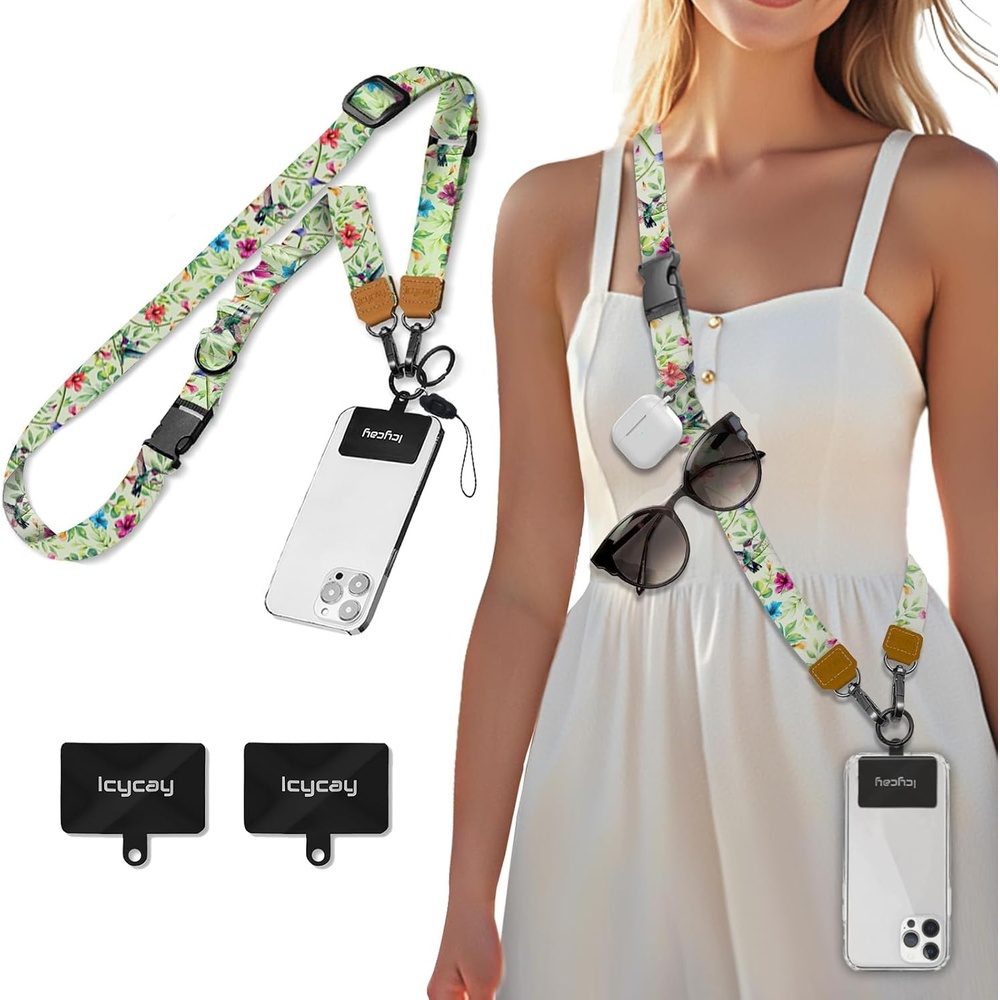 image:imageIcycay Phone Lanyard Crossbody Strap Adjustable Teacher Women CheckeredBird