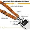 Icycay Phone Lanyard Crossbody Strap Adjustable Teacher Women Checkered(1 Golden Brown)