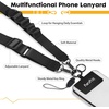 Icycay Phone Lanyard Crossbody Strap Adjustable Teacher Women Checkered(1 Pure Black)