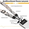 Icycay Phone Lanyard Crossbody Strap Adjustable Teacher Women Checkered(Abstract Art Leaf Black)