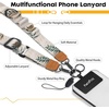 Icycay Phone Lanyard Crossbody Strap Adjustable Teacher Women Checkered(Abstract Art Leaf Yellow)