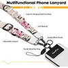 Icycay Phone Lanyard Crossbody Strap Adjustable Teacher Women Checkered(Bloom Flower)