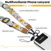 Icycay Phone Lanyard Crossbody Strap Adjustable Teacher Women Checkered(Boho Floral)