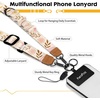 Icycay Phone Lanyard Crossbody Strap Adjustable Teacher Women Checkered(Boho Rainbows)