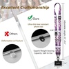 Icycay Phone Lanyard Crossbody Strap Adjustable Teacher Women Checkered(Cat Purple Flower)