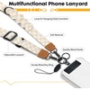 Icycay Phone Lanyard Crossbody Strap Adjustable Teacher Women Checkered(Checkered Apricot)