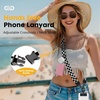 Icycay Phone Lanyard Crossbody Strap Adjustable Teacher Women Checkered(Checkered Black)