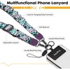 Icycay Phone Lanyard Crossbody Strap Adjustable Teacher Women Checkered(Dog Paw)