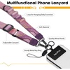 Icycay Phone Lanyard Crossbody Strap Adjustable Teacher Women Checkered(Marble Purp)