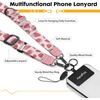 Icycay Phone Lanyard Crossbody Strap Adjustable Teacher Women Checkered(Strawberry)