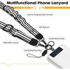 Icycay Phone Lanyard Crossbody Strap Adjustable Teacher Women Checkered(Striped Black)