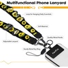 Icycay Phone Lanyard Crossbody Strap Adjustable Teacher Women Checkered(Yellow Flowers)