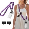 Icycay Phone Lanyard Crossbody Strap Adjustable Teacher Women Checkered(1 Purp)