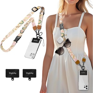 Icycay Phone Lanyard Crossbody Strap Adjustable Teacher Women Checkered(Boho Rainbows)